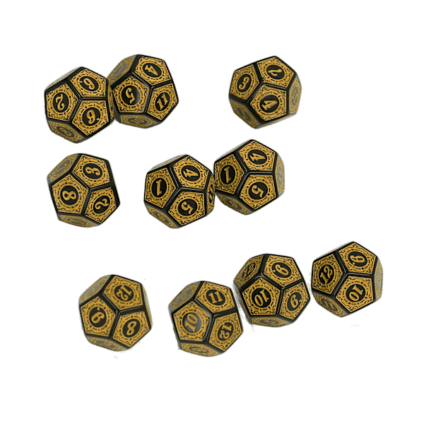 10 kpl Noppasetti Polyedriset Nopeat Roolipeli RPG-peli Akryyli DND-lautapelivarusteet D12