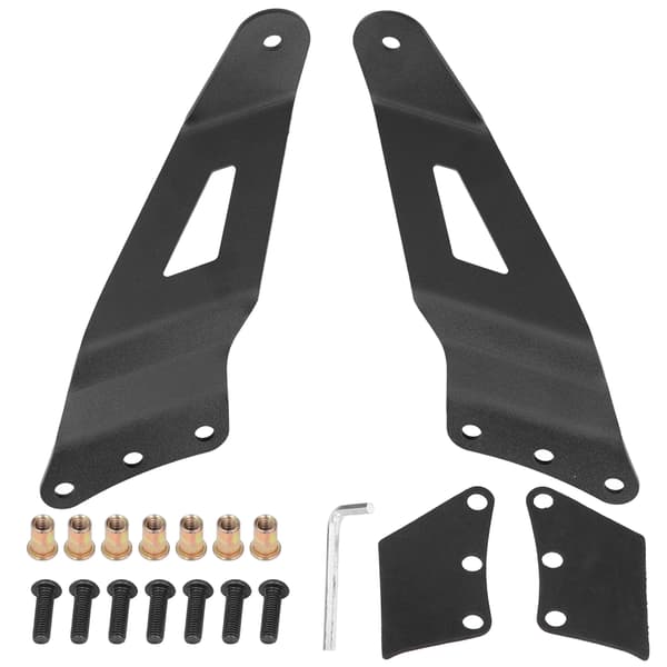 Upper Windshield LED Curved Light Bar Mount Bracket Kit Replacement for Chevrolet Silverado 1500 2500HD 3500 2001-2006