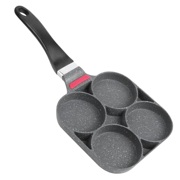 Kitchen Breakfast Pancake Cooking Pan Aluminum Frying Pan Mold for Egg Burger with Handle (Open Flame Type)
