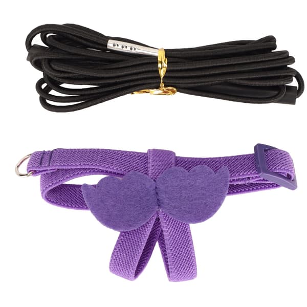 Bird Harness and Leash Super Light Adjustable Bite-Proof Parrot Harness Traction Rope with Cute Wing Handle Purple S Purple