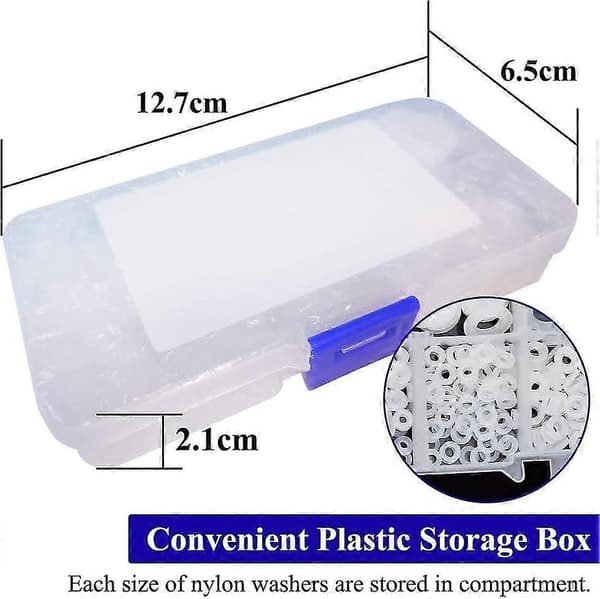 550 st. nylonbricka, plast nylon plattbrickor M2 M2.5 M3 M4 M5 M6 M8 M10