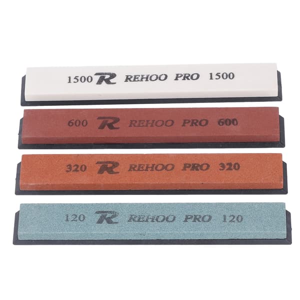 4 PCS Fixed Angle Knife Sharpening Stone Whetstone Knife Sharpening Kit 120 320 600 1500 Grit Waterstone
