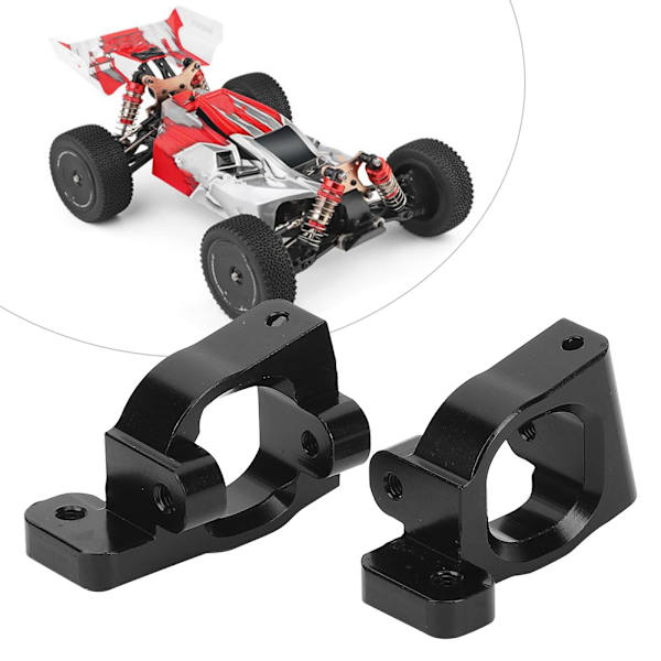 Par främre C-säte 1/14 Fjärrkontroll Biluppgradering metalldelar för WLtoys 144001Black