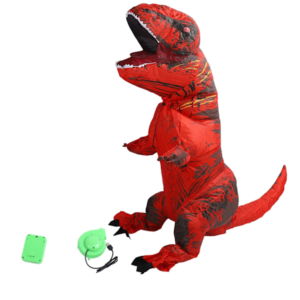 Dinosauruspuku T Rex Ilmapallo Dinosauruspuku Halloween Cosplay Party Joululapset 120‑140cm Punainen