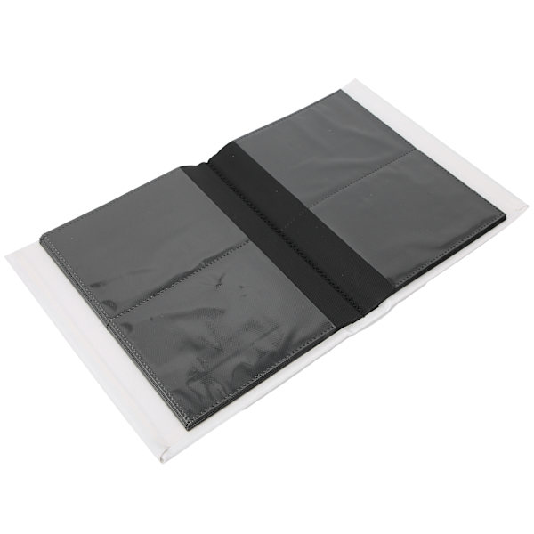 Holdbar negleklistermerkesamling album Negledekaler Oppbevaringsbok DIY Nail Art Stickers Holder Hvit