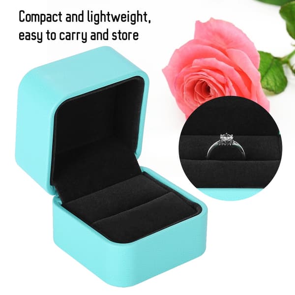 PU Leather Jewelry Storage Box Jewel Gift Accessories Packaging Case (Ring Box)