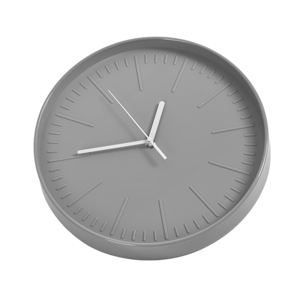 Mute Quartz Clock Väggklocka Minimalistisk Modern Plast Väggklocka för Vardagsrum SovrumGrå