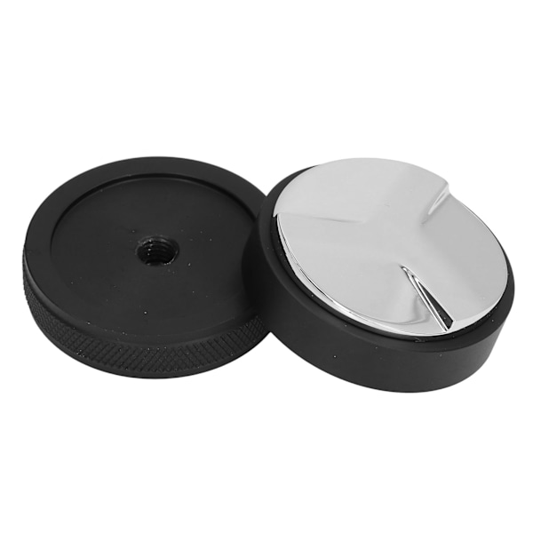 Kaffedistributør Justerbar Bærbar Rustfri Svart Paddel Kaffedistributør Pulverpress 51mm