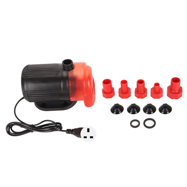 Fiskedam Submersible Pumpe Høy strømning Høy hodetrykk Justerbar bunnsug Akvarium Sirkulasjonsfilter Vannpumpe UK Plugg 220V 50W