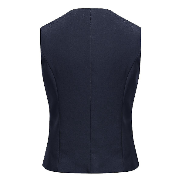 Blå Kvinders V-Hals Formelle Business Vest
