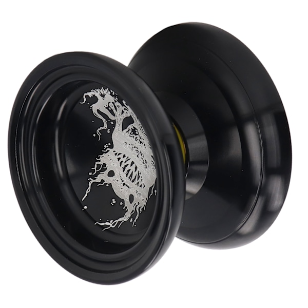Yoyo Ball Svarar inte Aluminiumlegering Stabilitet Avancerad Yoyo med 3st Strings Glove Svart