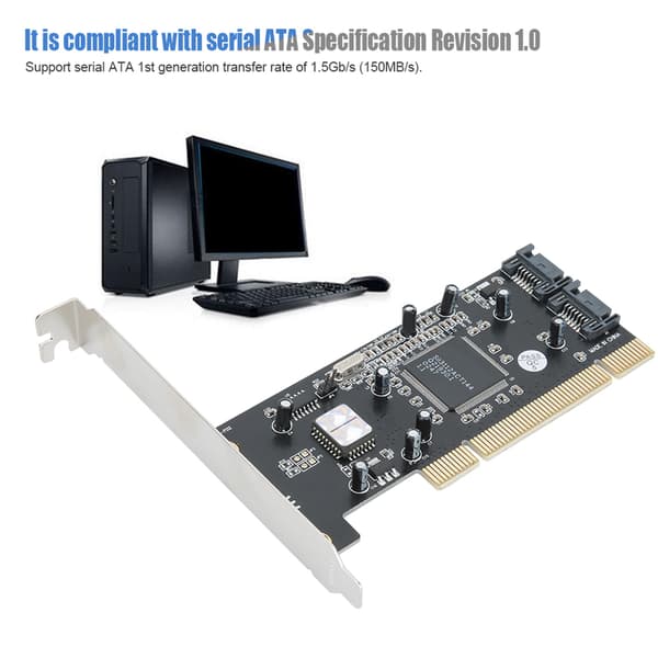 RAID PCI SATA150 2-kanavainen Array-kort Windows 98SE/ME/NT4.0/2000/XP/Vista/Win 7:lle