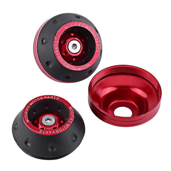 CNC Aluminium Front Fork Wheel Frame Sliders Motorcycle Crash Protector Scooter Moped Red