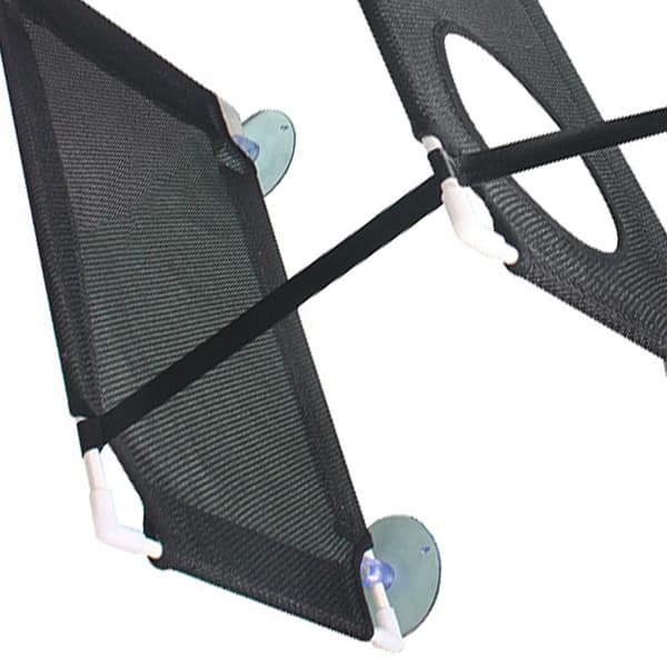Cat Hammock Double Layer Hanging Installation Strong Suction Cup Soft Cat Window Perch Rest Seat Black