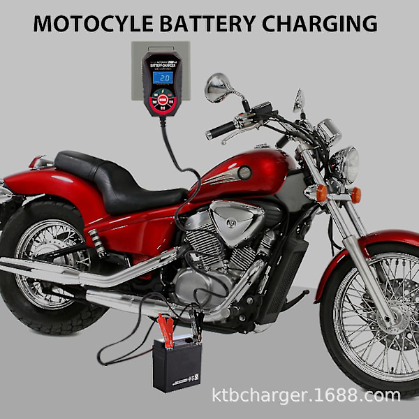 Europeisk standard bil- och motorcykelbatteriladdare 6V12V 1A 1.5A 2A 4.5-32Ah