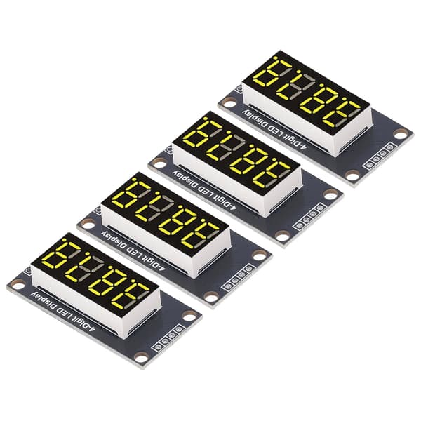 4 Sæt Digitalt Rør Display Modul LED 4 Cifre 7 Segment 0.36in TM1637 Drivchip Gul MRA110C