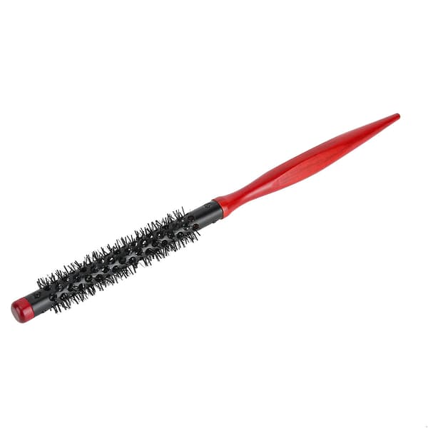 Roller Comb Wooden Pointed Handle Nylon Bristle Hair Styling Brush Comb9