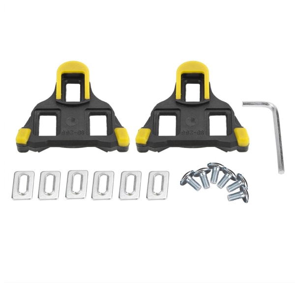 1 Pair Cycling Self locking System Pedal Cleats Mountain Road Bike Accessory (Yellow)