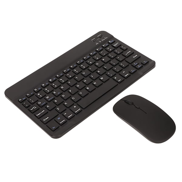Trådlös tangentbordsmus 2.4G Bluetooth Dual Mode Uppladdningsbar Portabel Extern Tyst 10 tums svart tangentbordsmuskombination