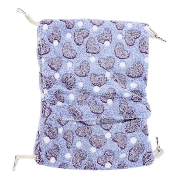 Liten hengekøye for kjæledyr, varm konvolutt-stil hengekøye seng med kroker for hamstere kaniner 36x30cm Lilla