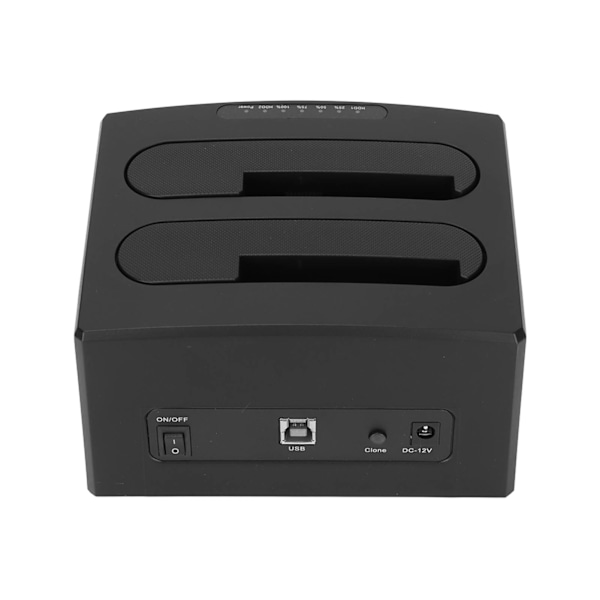 Hårddiskläsare USB 3.0 till SATA I II III Dual Bay Extern HDD Dockningsstation Offline Clone Copy för 2,5 tum 3,5 tum HDD SSD EU-kontakt