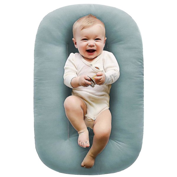 1mor schäslong pour bébé et siège de sol pour bébé | Essentiels du nouveau-né | Coton biologique, fiber de remplissage ardoise Slate