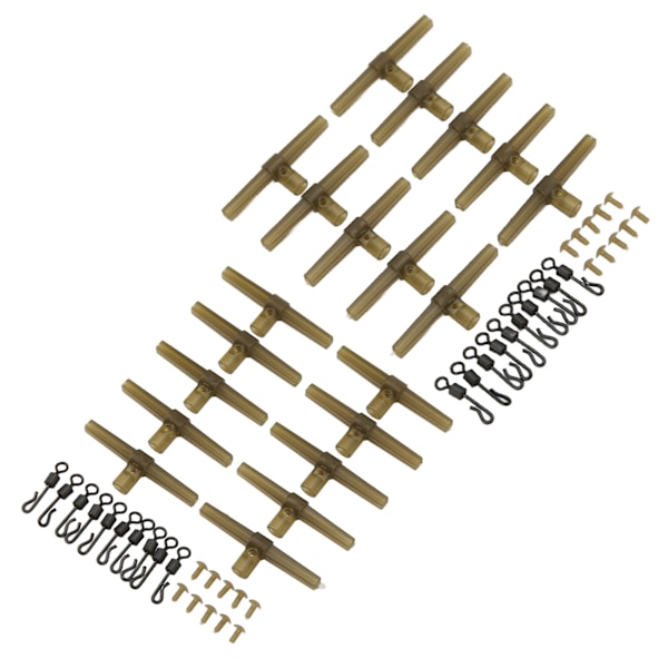 20 sett Anti-tangle armer Sidebøyer Kit Holdbare Swivels Karp Fisketilbehør Kit