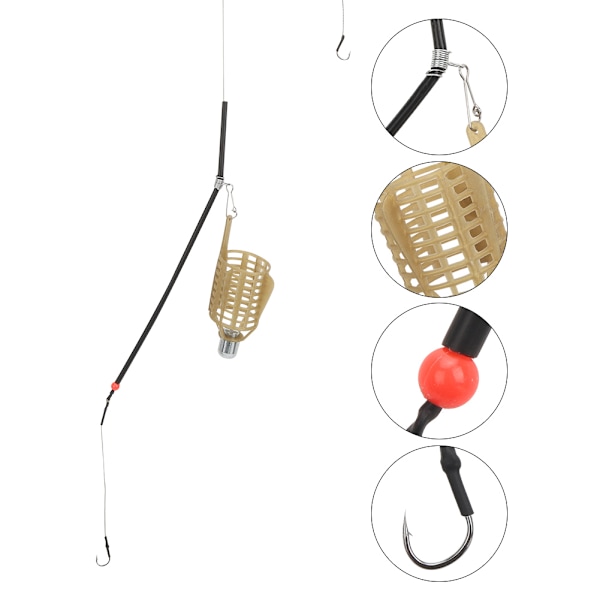 4ST Bärbar lättviktsfiskebete Bur Lockfälla Korg Matare Hållare Fiskredskap Tillbehör 20g 4ST