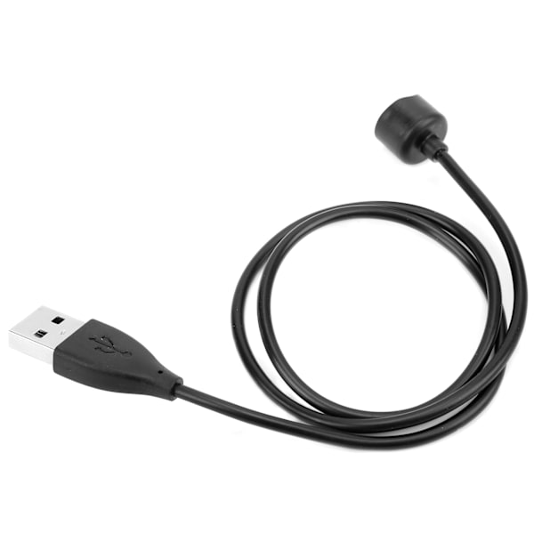 Magnetisk suge USB-oplader Adapter Kabel Opladningsdock til Xiaomi Band 5 Sportsarmbånd Sort