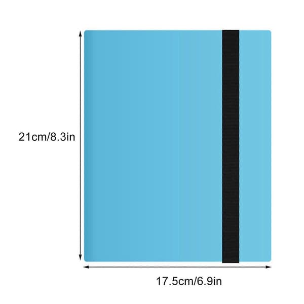 Samlekortmappe - 9 lommer, 360 graders sidelomme til TCG Blue Four squares