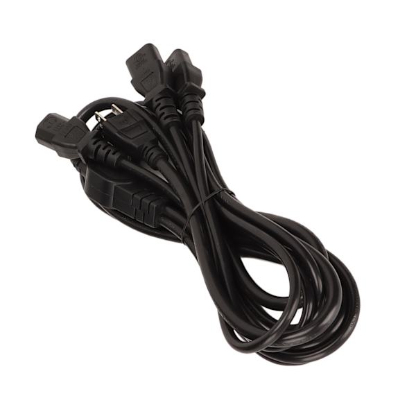 1 til 3 stik Strømkabel 5 15P til 3 IEC320 C13 Udskiftningsstrømkabel til printermonitor PC US-stik 125‑250V 6,6 fod