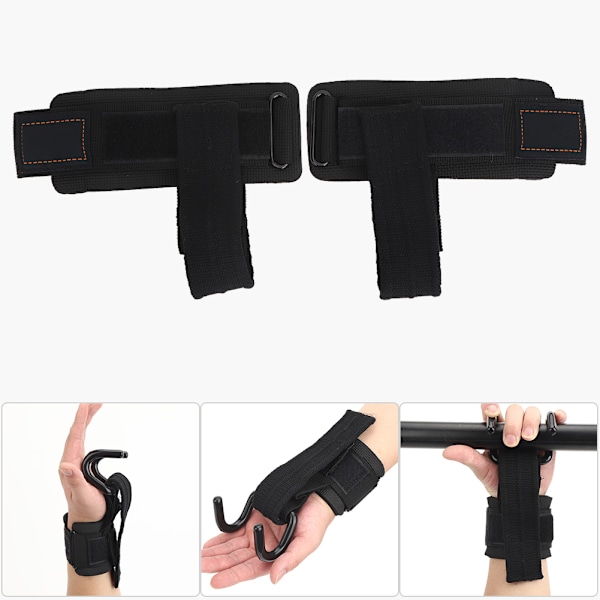 1 Par Træningshåndledsstropper Løft Pull Up Strap Kroge Vægtløftning Anti-Slip Greb Armbånd Power Training