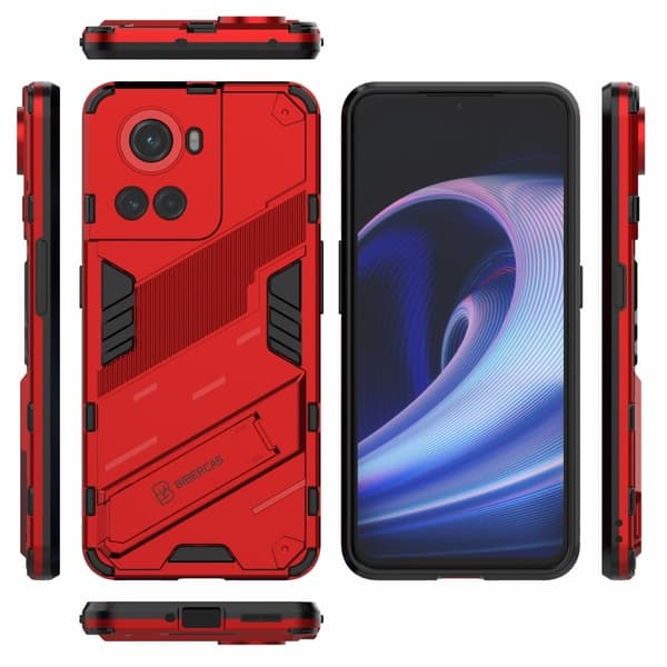 Støtsikkert OnePlus 10R / OnePlus Ace hybriddeksel - Rød Röd red