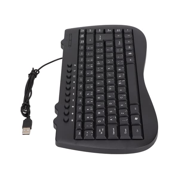 Stille og kompakt 95-tasters kablet mini USB-tastatur for stasjonær PC