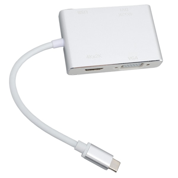4-in-1 USB C Hub, Type C to USB 3.1 HDMI DVI VGA Adapter, Multiport Latausliitäntä