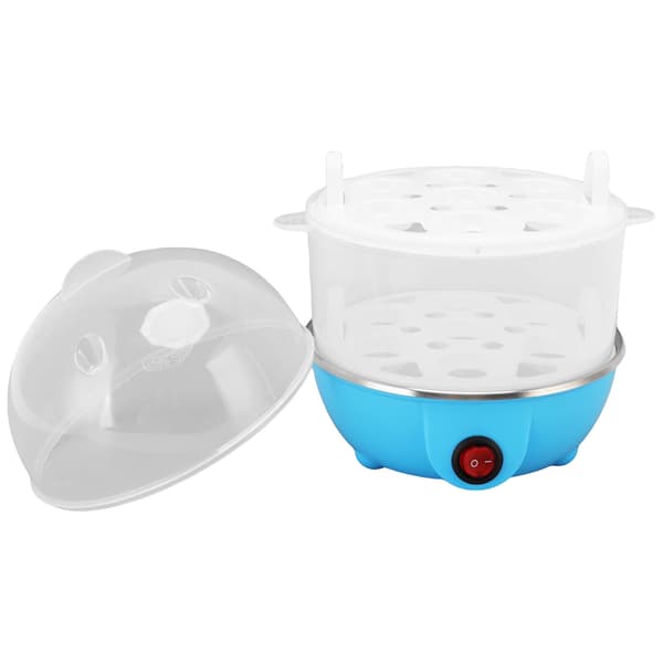 Home Egg Cooker 350W 2 Layers 14 Eggs At A Time Automatic Shut-off Safe Durable PP Egg Pan With Measuring Cup for Home