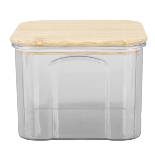 Lufttät matförvaringsbehållare Klar matförvaringsburk med bambulock för nudlar Mjöl spannmål Ris Te Kaffebönor 650 ml 10,7x8,2cm / 4,2x3,2in