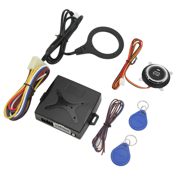 Bil Push-to-Start tändsats Smart Engine Start Stop Button Keyless Go System Universal för 12V-fordon