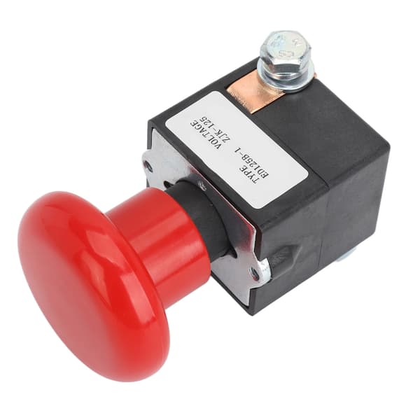 Emergency Button Switch DC80V Reliable Emergency Stop Switch Replacement for Albright Electric Stacker Forklift Pallet Car 125A