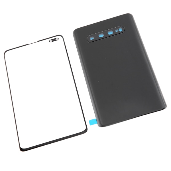 Matkapuhelimen takalasin kansi ja ulkolasin paneelin vaihto Samsung S10+Plus -puhelimelle (musta)