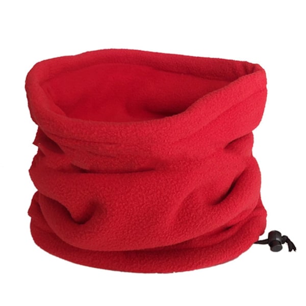 Vinter Utendørs Unisex Solid Rød Fleece Halsvarmer Gaiter Hatt