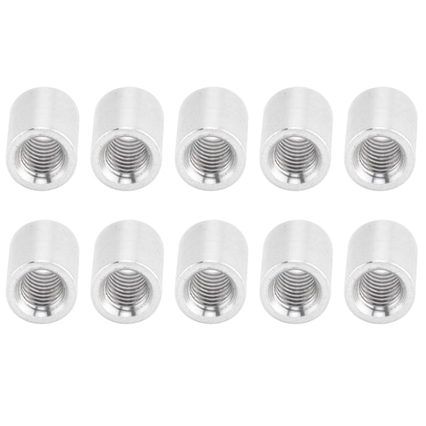 10 stk Runde fritstående aluminiumlegerings indvendige gevind søjler Forbindelseskolonne afstandsholder M4x0,7mm Længde 8mm