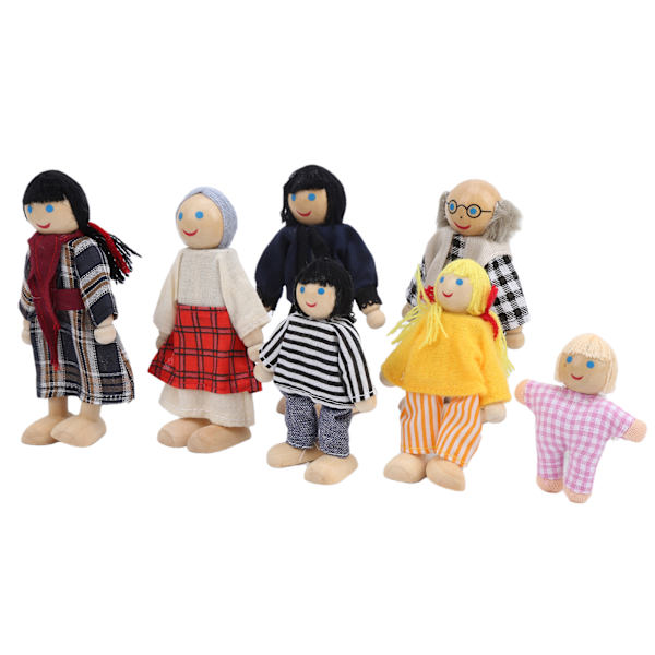 Familie Dukkefigurer Fyr Miniatyr Mennesker Legetøjs Sæt Ornament Pædagogisk Dukkehuss Tilbehør #2