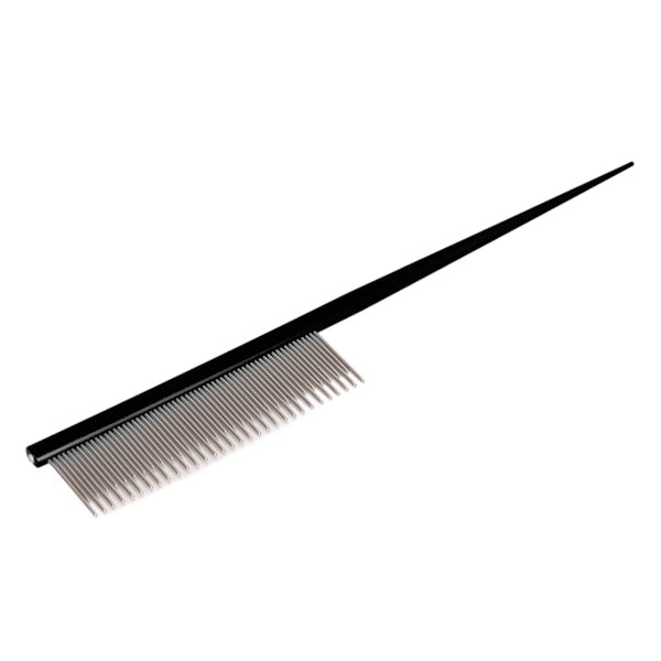 Pet Comb Ergonomic Dog Grooming Comb tar bort trassel och knutar med 2 olika tätheter Svart