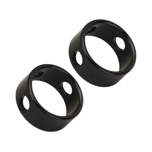 10 st Runt tält Vindrep Spänne Anti-Slip Justerbar Aluminiumlegering Sladdspännare för Utomhus Camping Vandring Svart
