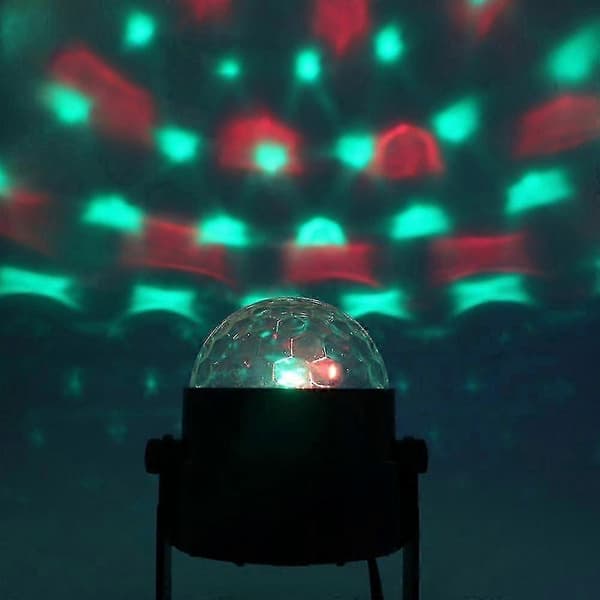 YOUOKLIGHT 7 lysformer LED RGB roterende DJ diskokule/EU-plugg