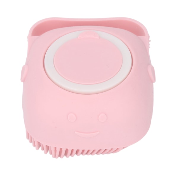 Bad Krops Dusj Skrubber Blødhed Gummi Shampoo Dispenser til Baby Kvinder Mænd Seniorer Firkantet Rosa