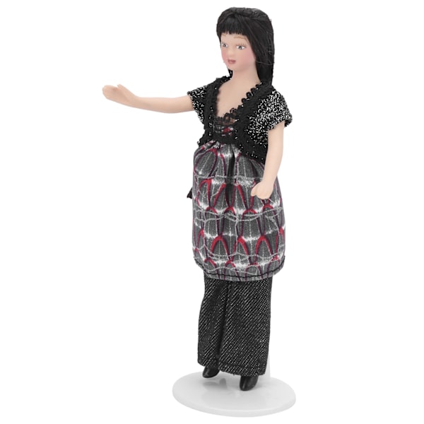 Skala 1:12 Dollhouse Modern kvinna Porslin Docka Dockhus dekoration Tillbehör