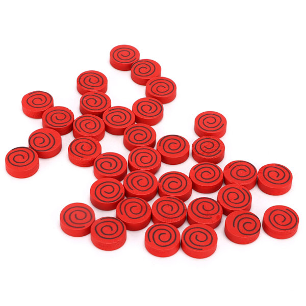 200 st Träcirklar 15mm DIY Röda Trämynt för Hantverksprojekt Brädspelsbitar Ornament