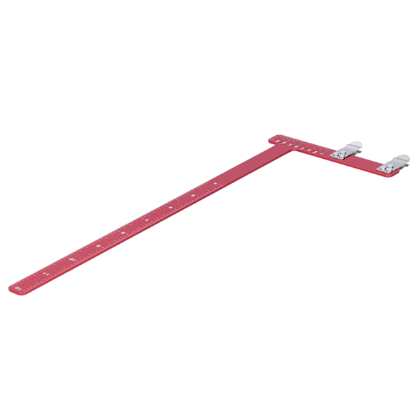 Bueskydnings lineal af aluminiumslegering L-formet buemåleværktøj til recurve/compound bue rød